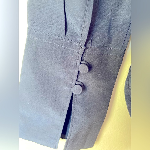 J.Crew 100% silk neck tie blouse size 00 in Navy - Picture 2 of 3